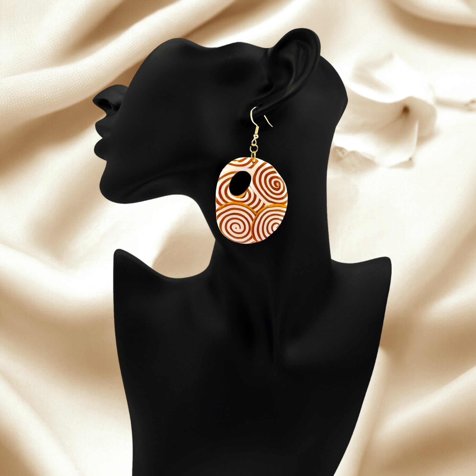 These Pretty Things Aurum Helix Collection Extra Large Open Pebble Hook Earrings