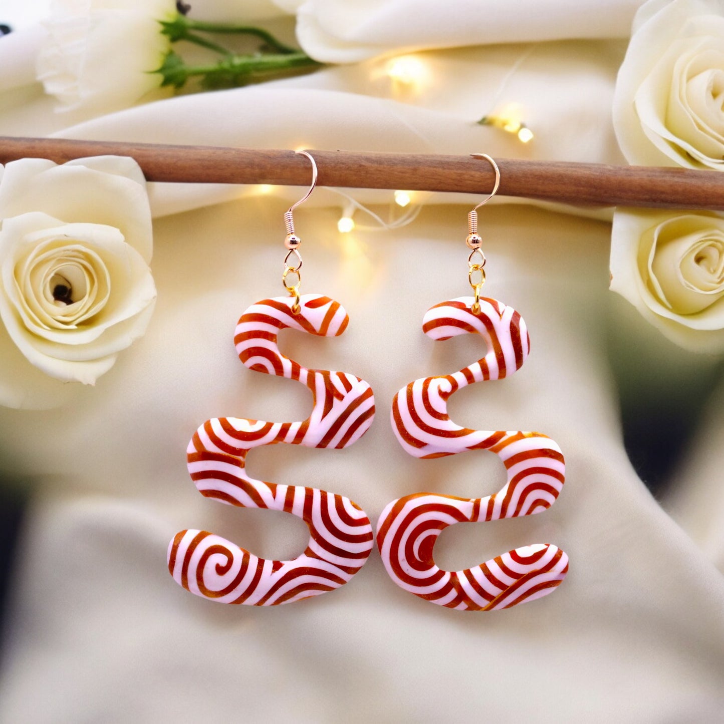 These Pretty Things Aurum Helix Collection Extra Large Squiggles Hook Earrings