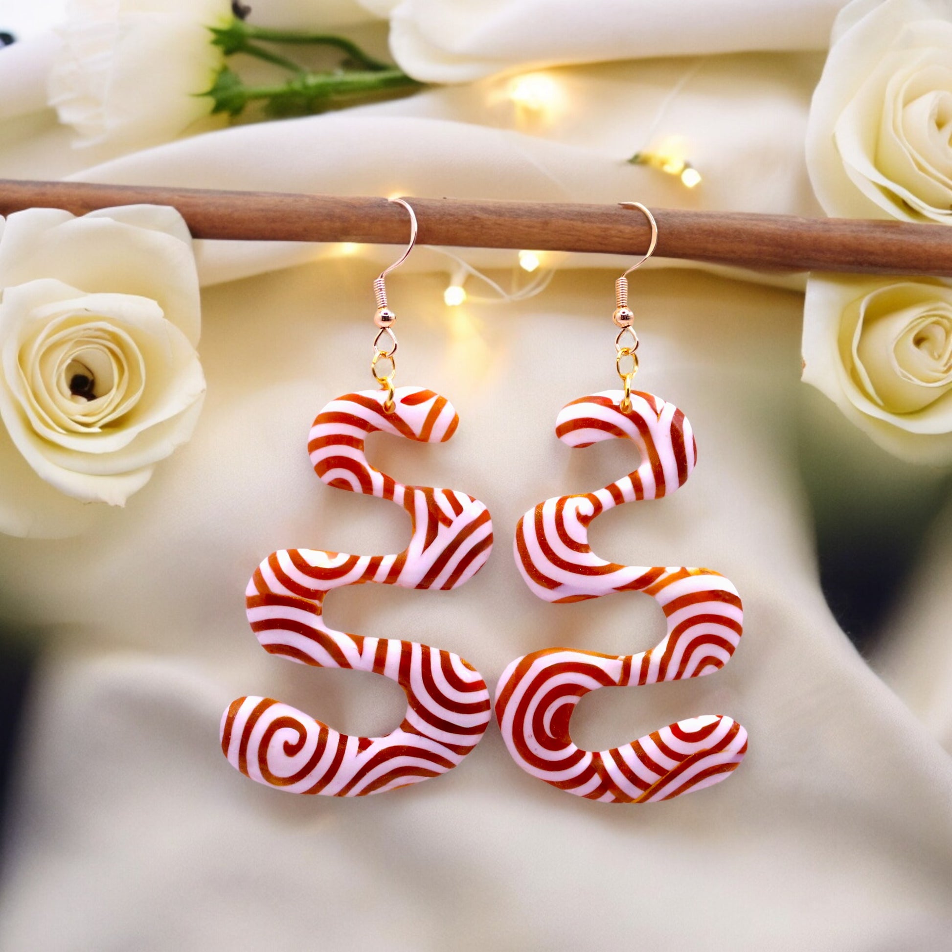 These Pretty Things Aurum Helix Collection Extra Large Squiggles Hook Earrings