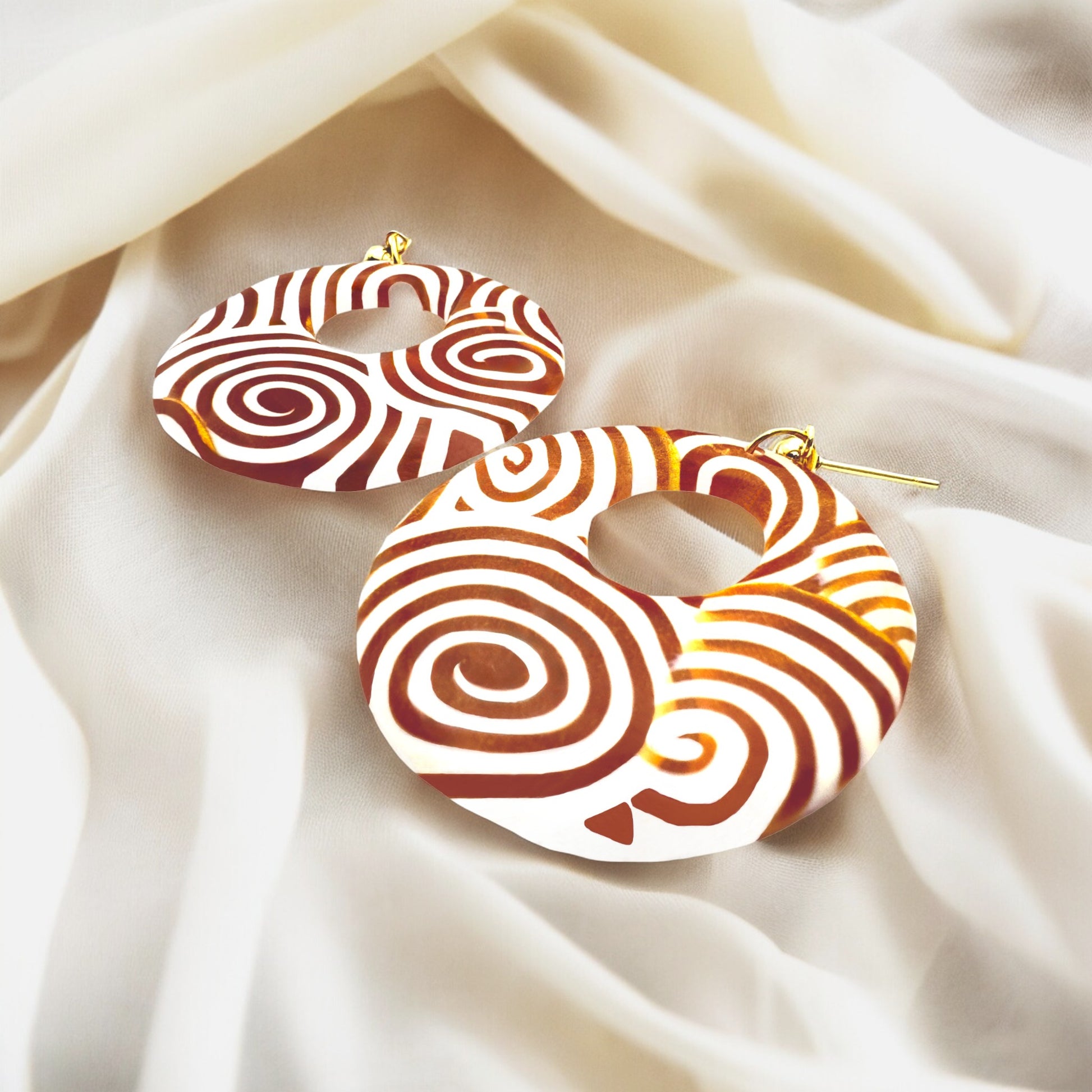 These Pretty Things Aurum Helix Collection Large Offset Open Circle Ball Stud Earrings