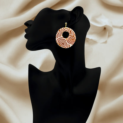 These Pretty Things Aurum Helix Collection Large Offset Open Circle Ball Stud Earrings