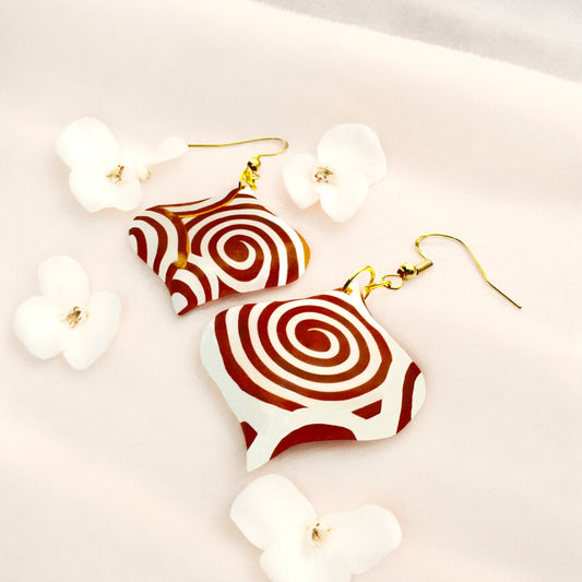 These Pretty Things Aurum Helix Collection Medium Arabesque Hook Earrings