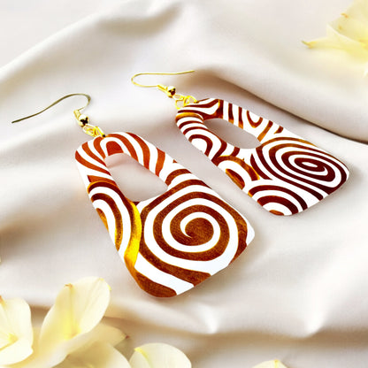 These Pretty Things Aurum Helix Collection Medium Freeform Open Oblong Hook Earrings