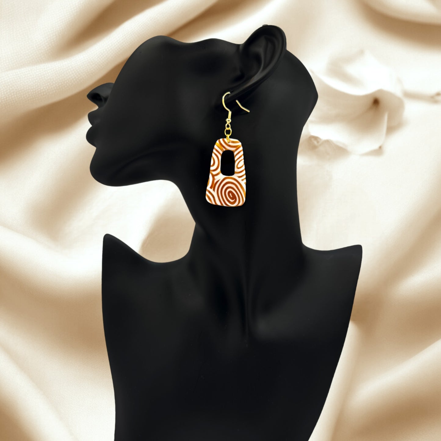 These Pretty Things Aurum Helix Collection Medium Freeform Open Oblong Hook Earrings
