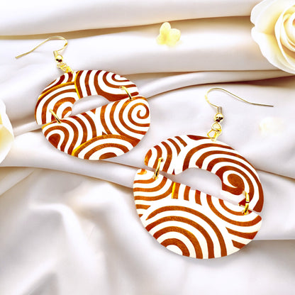 These Pretty Things Aurum Helix Collection Medium Joined Semi Circles Hook Earrings
