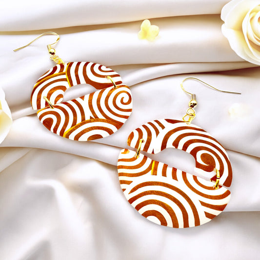 These Pretty Things Aurum Helix Collection Medium Joined Semi Circles Hook Earrings