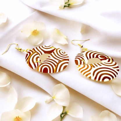 These Pretty Things Aurum Helix Collection Medium Joined Semi Circles Hook Earrings