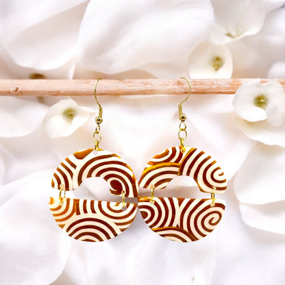 These Pretty Things Aurum Helix Collection Medium Joined Semi Circles Hook Earrings