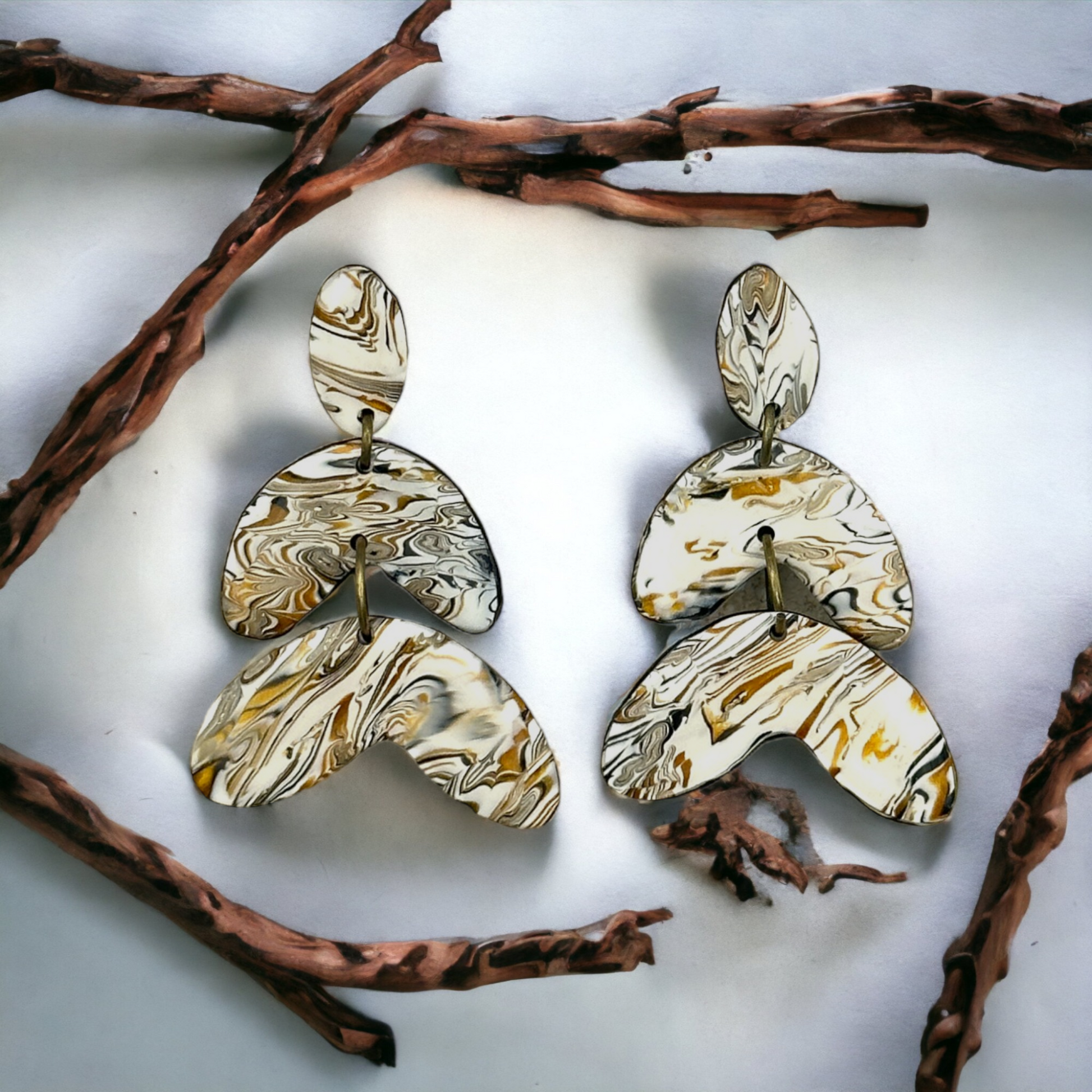 These Pretty Things Azura Collection 3 Tier Post Earrings