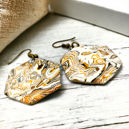 These Pretty Things Azura Collection Hexagon Hook Earrings