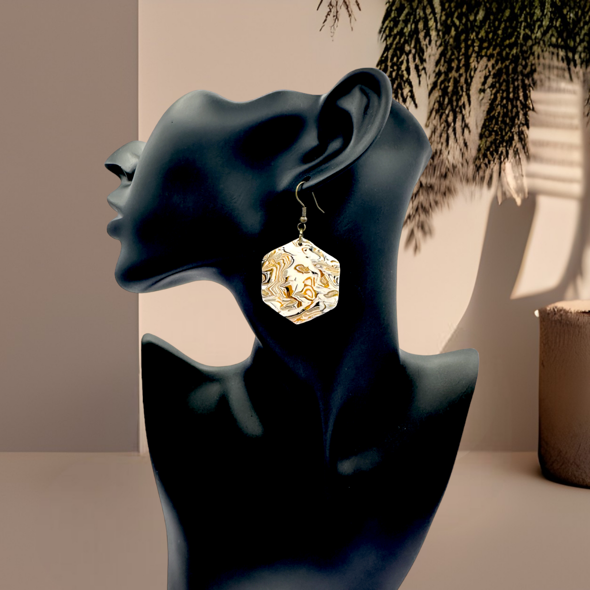 These Pretty Things Azura Collection Hexagon Hook Earrings