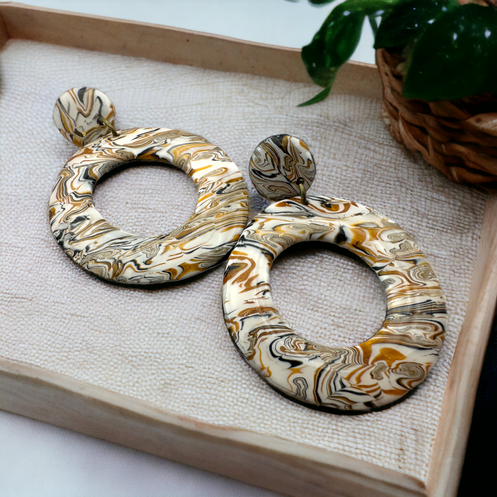These Pretty Things Azura Collection Large Ring Post Earrings 
