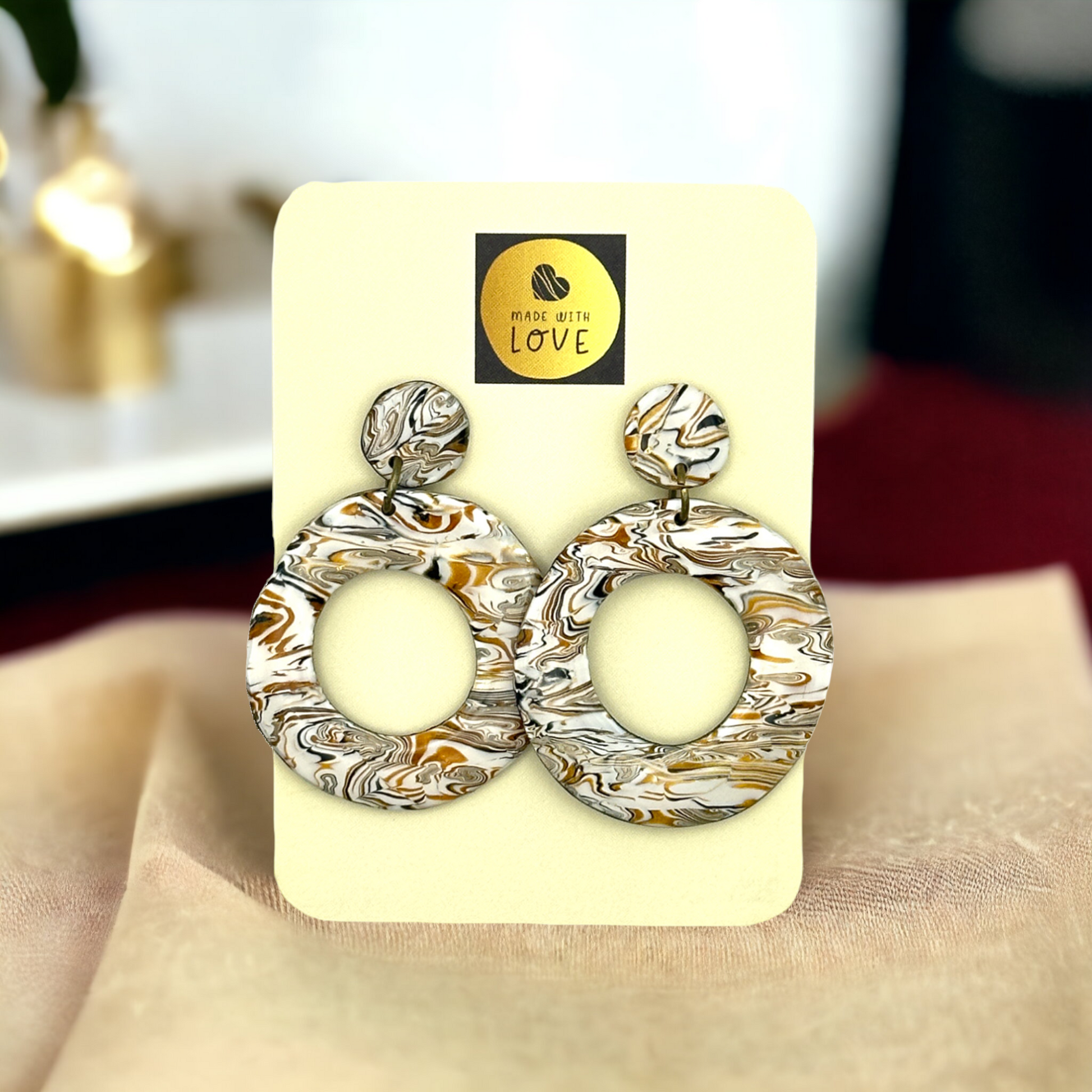 These Pretty Things Azura Collection Large Ring Post Earrings 