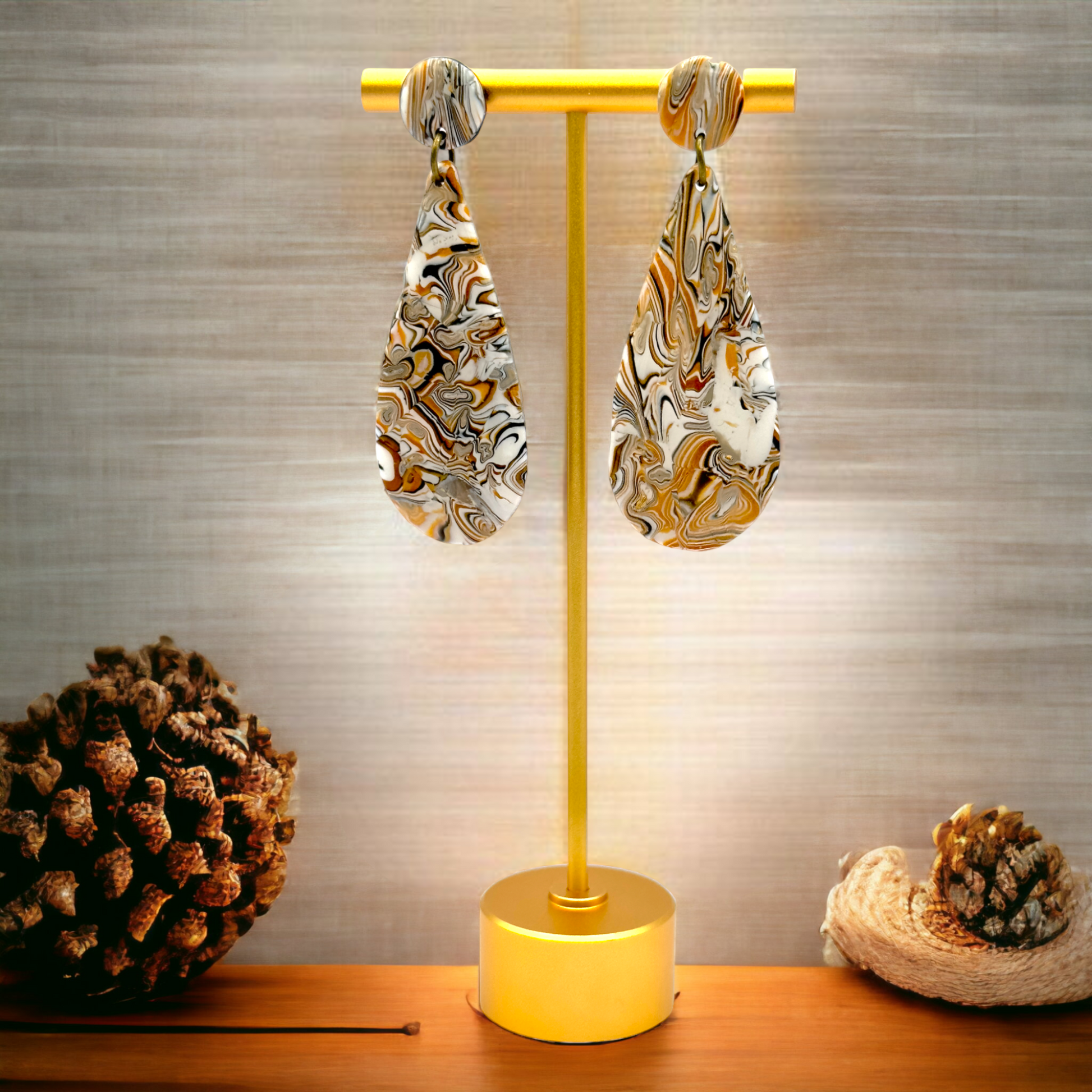 These Pretty Things Azura Collection Large Teardop Post Earrings