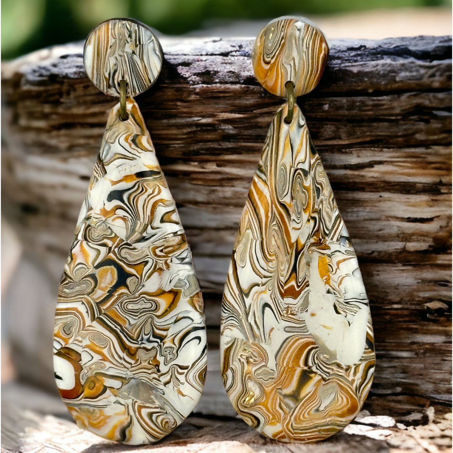 These Pretty Things Azura Collection Large Teardop Post Earrings