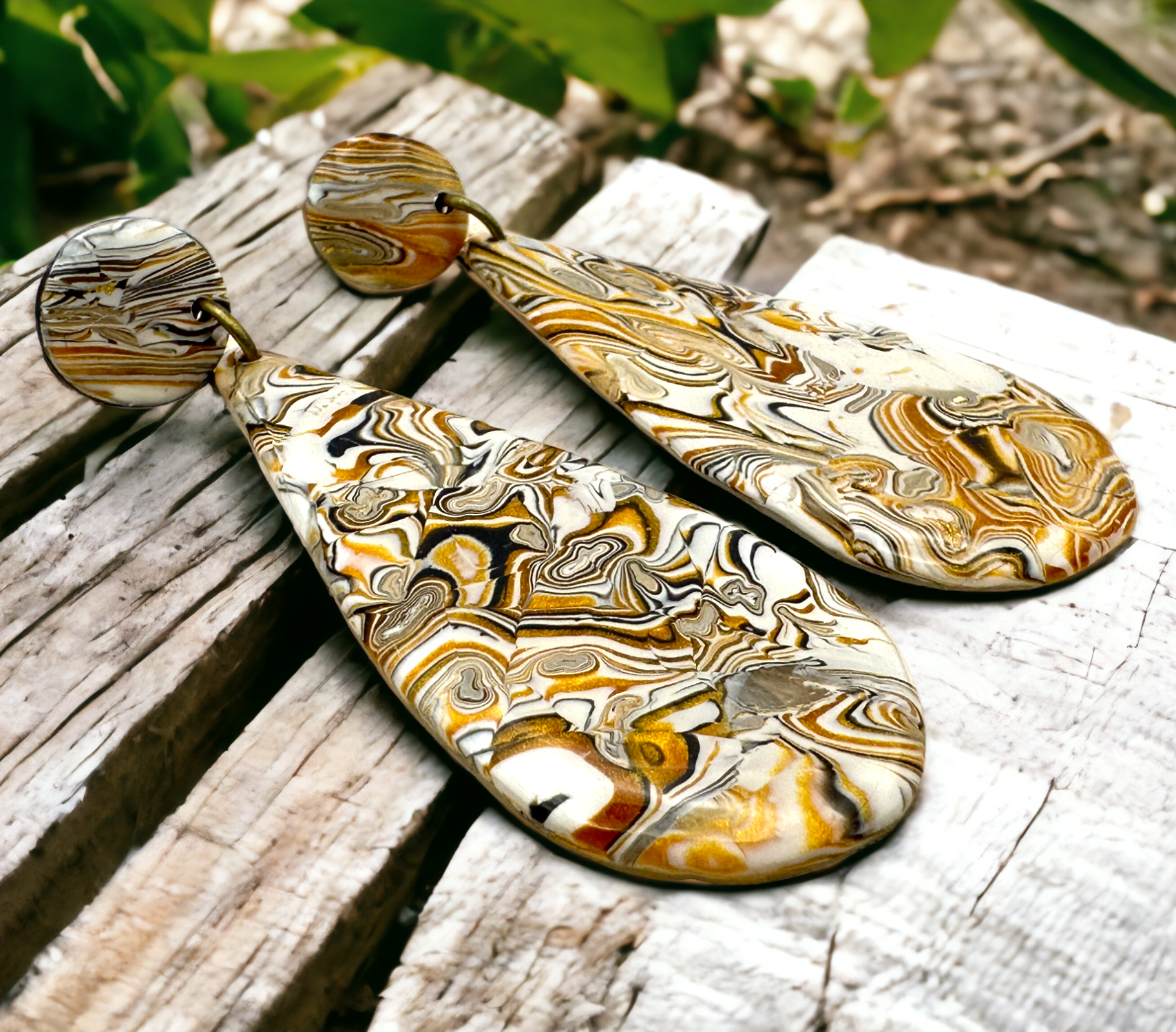 These Pretty Things Azura Collection Large Teardop Post Earrings
