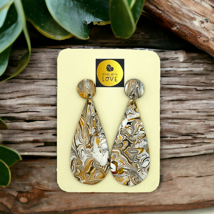 These Pretty Things Azura Collection Large Teardop Post Earrings