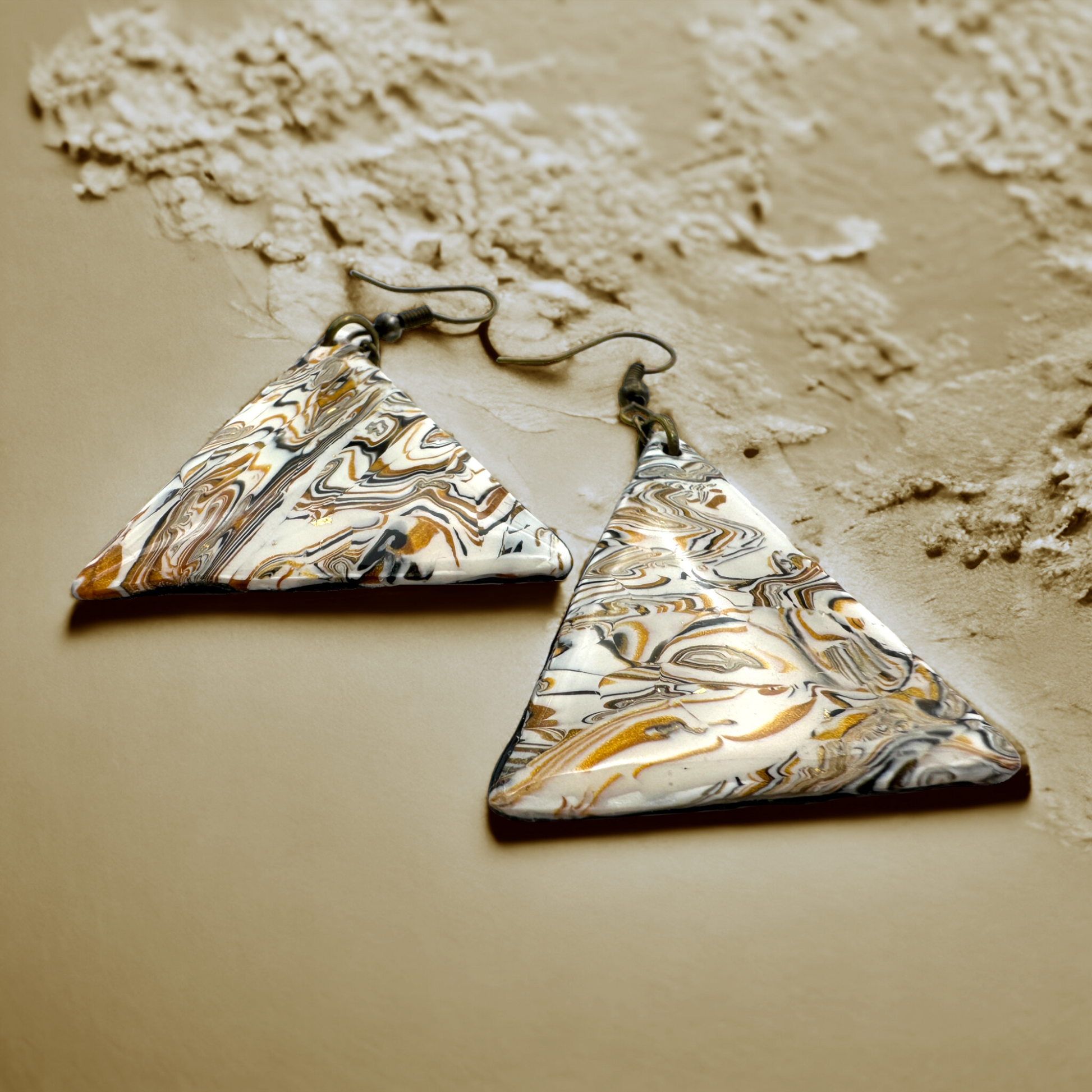 These Pretty Things Azura Collection Large Triangle Hook Earrings