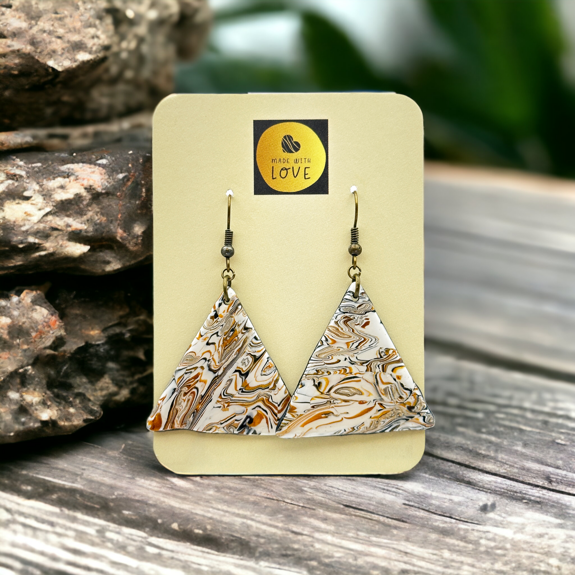These Pretty Things Azura Collection Large Triangle Hook Earrings