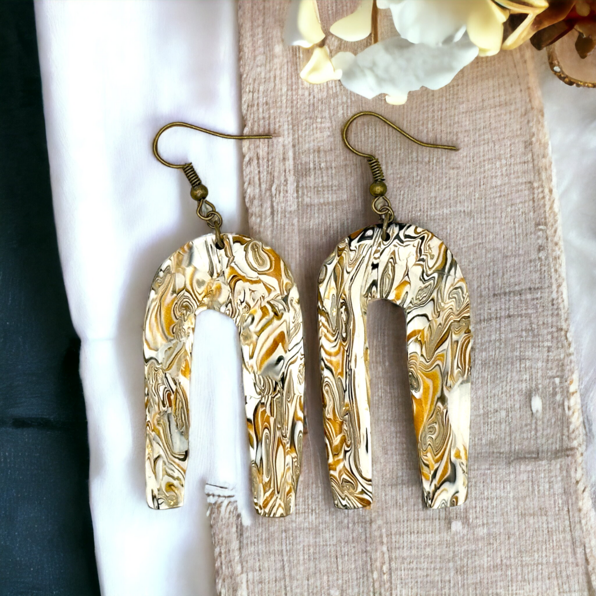 These Pretty Things Azura Collection Long Arch Hook Earrings