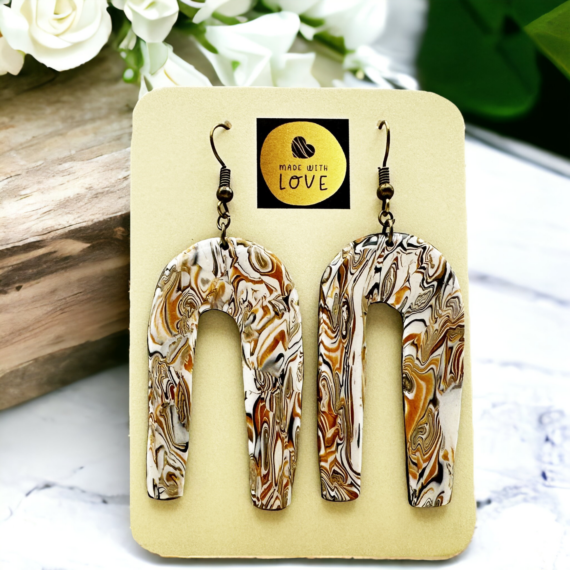 These Pretty Things Azura Collection Long Arch Hook Earrings