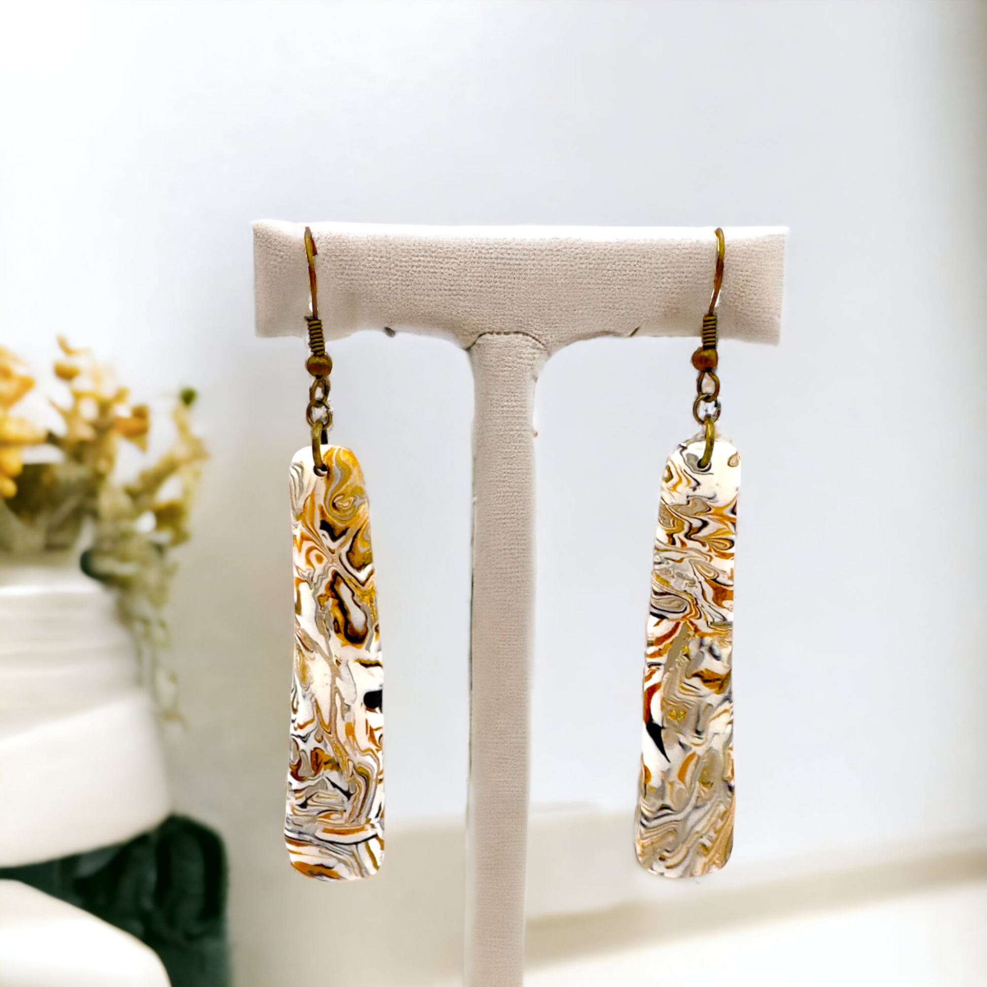 These Pretty Things Azura Collection Long Rounded Pencil Hook Earrings