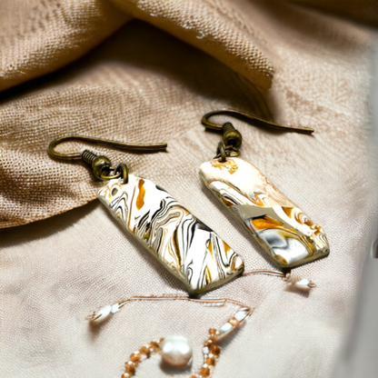 These Pretty Things Azura Collection Small Oblong Hook Earrings