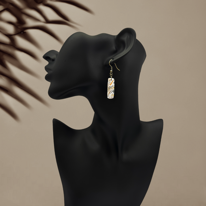 These Pretty Things Azura Collection Small Oblong Hook Earrings