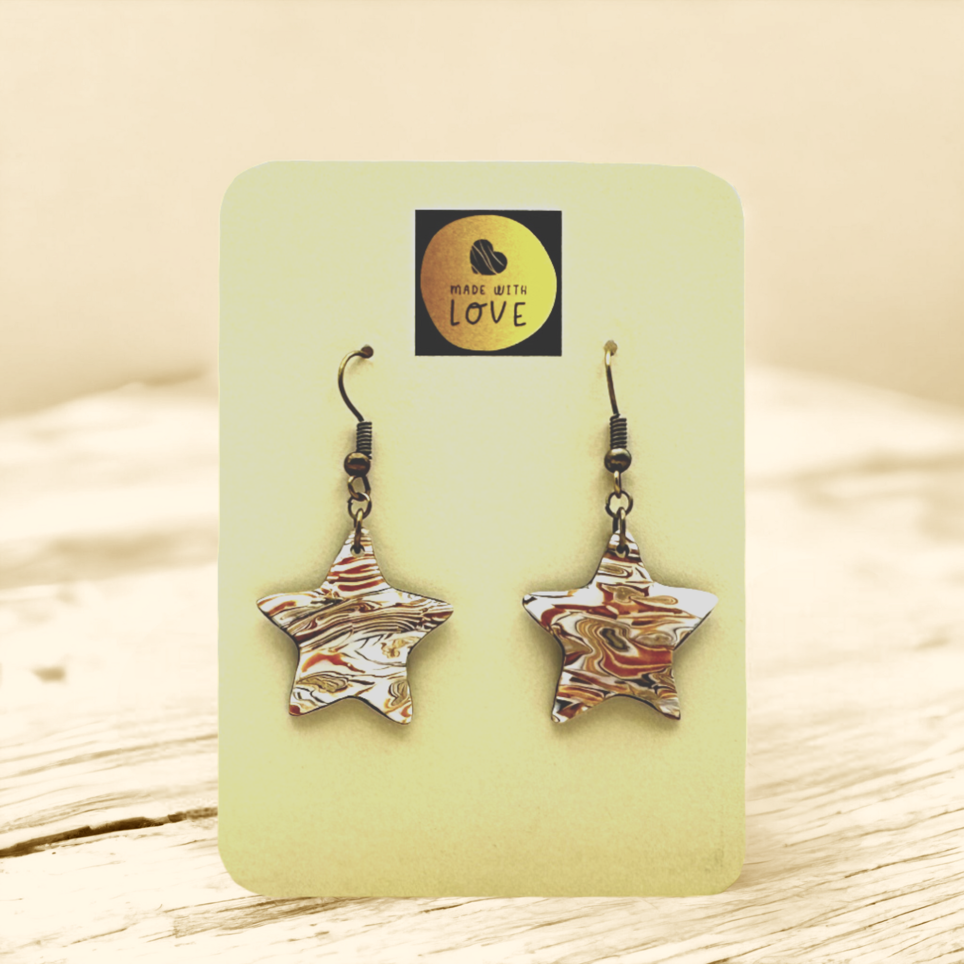These Pretty Things Azura Collection Small Star Hook Earrings