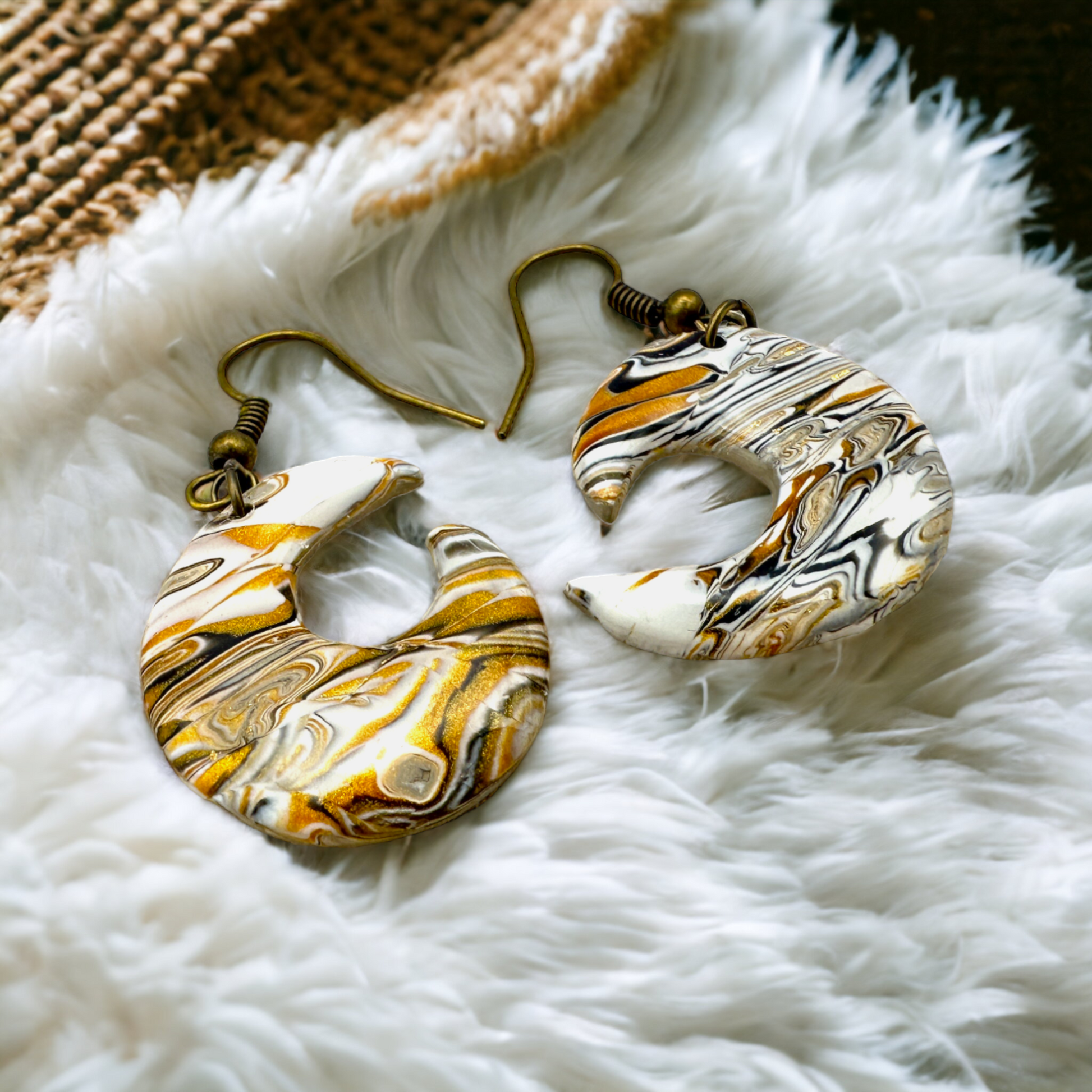 These Pretty Things Azura Collection Small Ying & Yang Hook Earrings