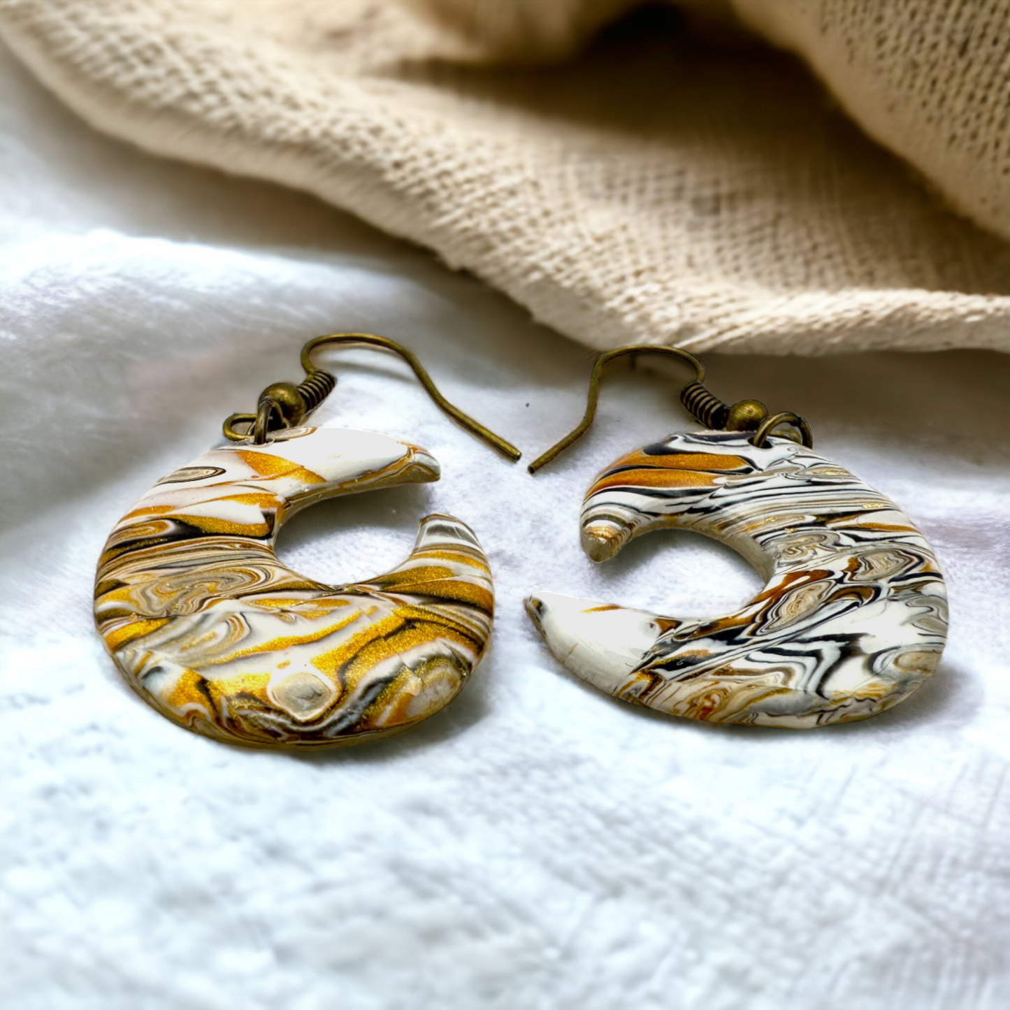 These Pretty Things Azura Collection Small Ying & Yang Hook Earrings