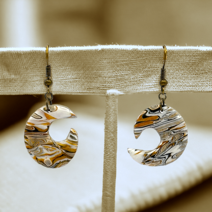 These Pretty Things Azura Collection Small Ying & Yang Hook Earrings