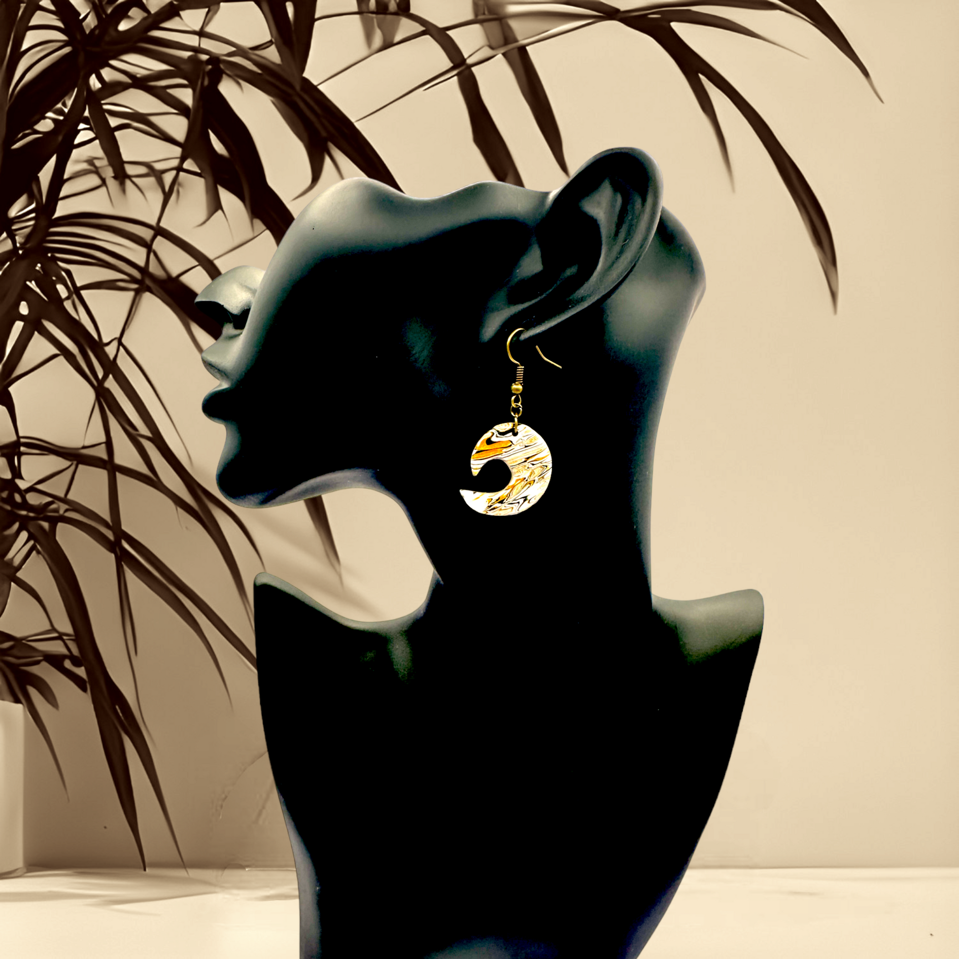 These Pretty Things Azura Collection Small Ying & Yang Hook Earrings