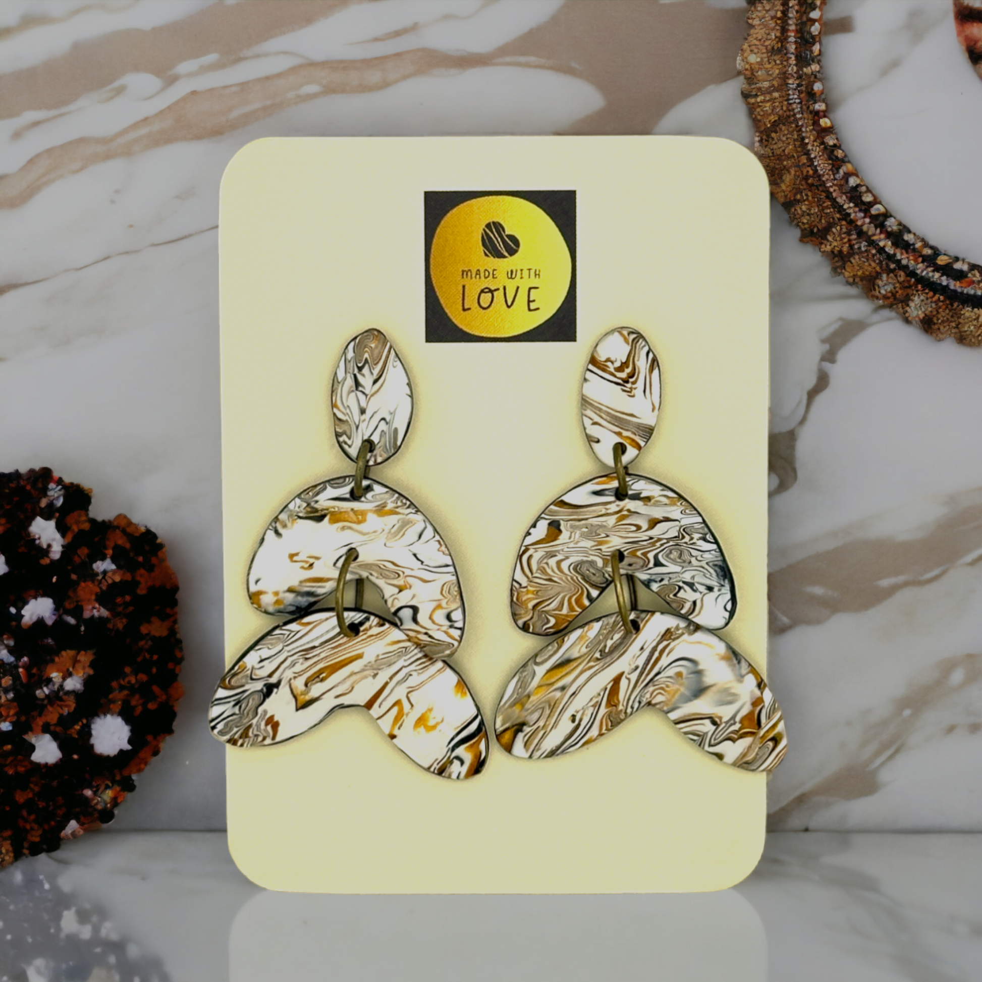 These Pretty Things Azura Collection 3 Tier Post Earrings