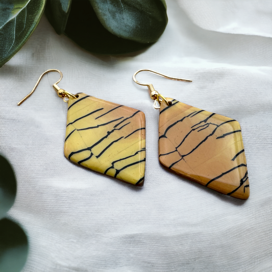 These Pretty Things Bijoux Tiger Collection Large Diamond Hook Earrings