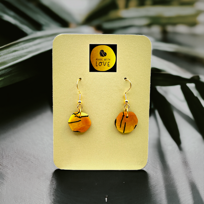 These Pretty Things Bijoux Tiger Collection Hexagon Extra Small Hook Earrings