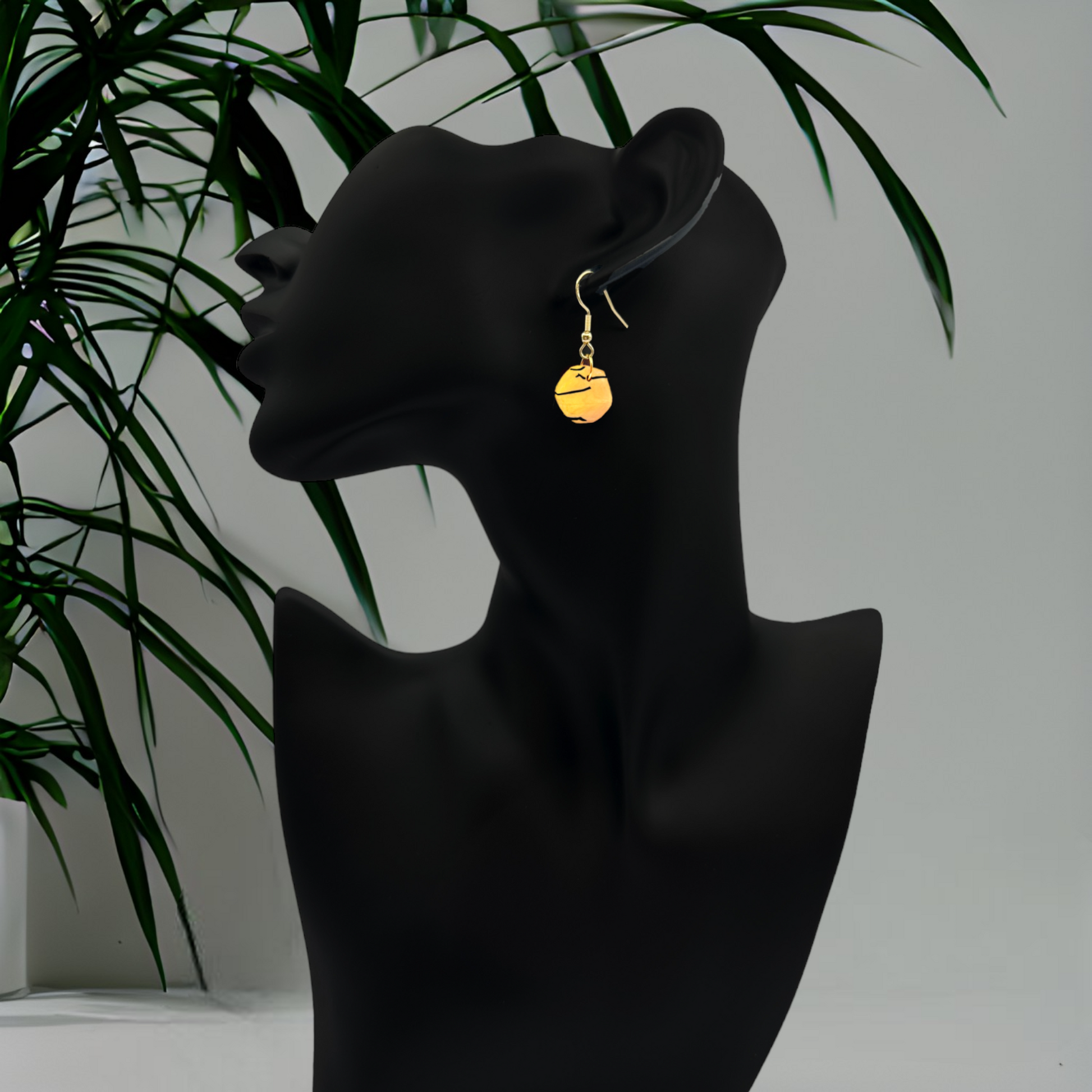 These Pretty Things Bijoux Tiger Collection Hexagon Extra Small Hook Earrings
