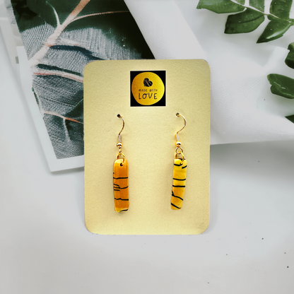 These Pretty Things Bijoux Tiger Collection Small Oblong Hook Earrings