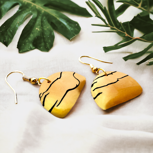These Pretty Things Bijoux Tiger Collection Small Semi Circle Hook Earrings