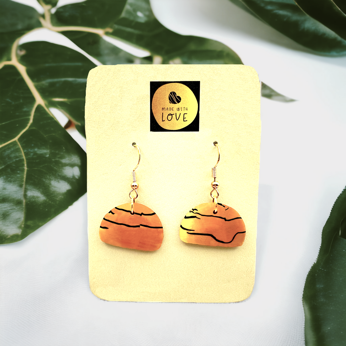 These Pretty Things Bijoux Tiger Collection Small Semi Circle Hook Earrings