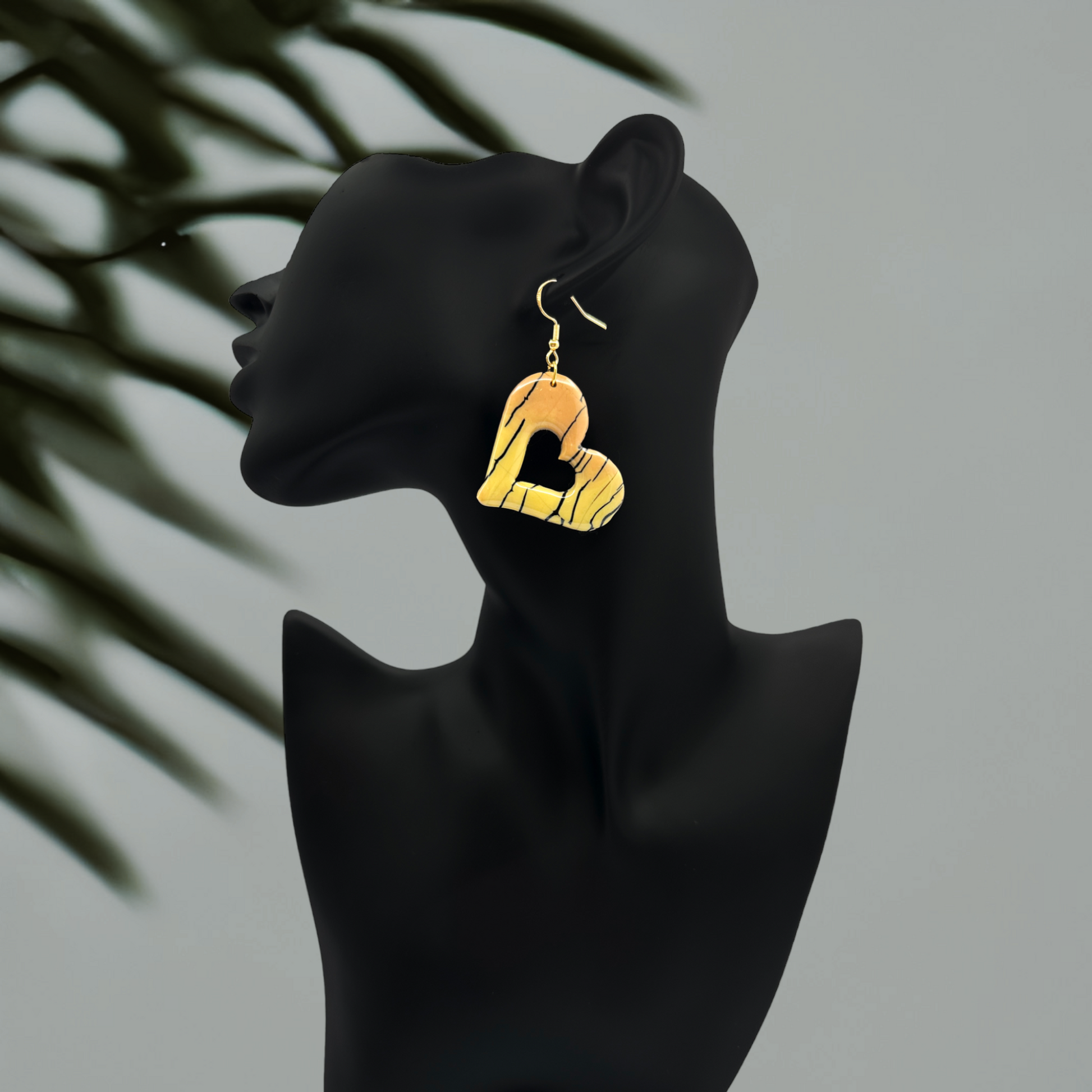 These Pretty Things Bijoux Tiger Collection Large Sleepy Hearts Hook Earrings