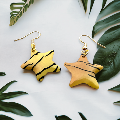 These Pretty Things Bijoux Tiger Collection Small Star Hook Earrings