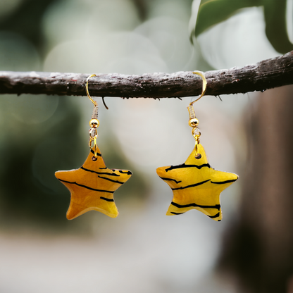 These Pretty Things Bijoux Tiger Collection Small Star Hook Earrings