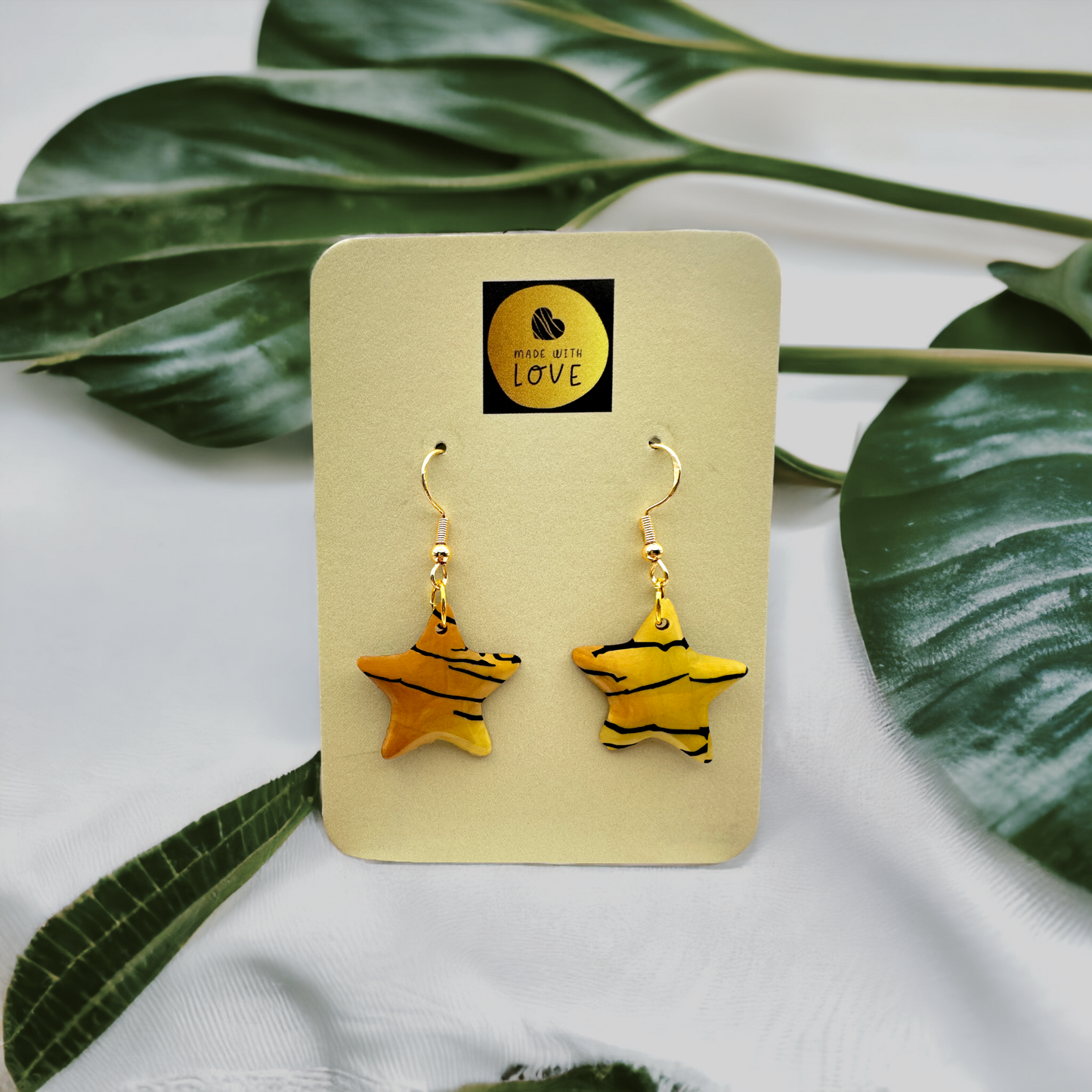 These Pretty Things Bijoux Tiger Collection Small Star Hook Earrings