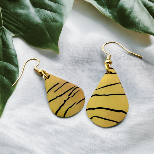 These Pretty Things Bijoux Tiger Collection Teardrop Small Hook Earrings