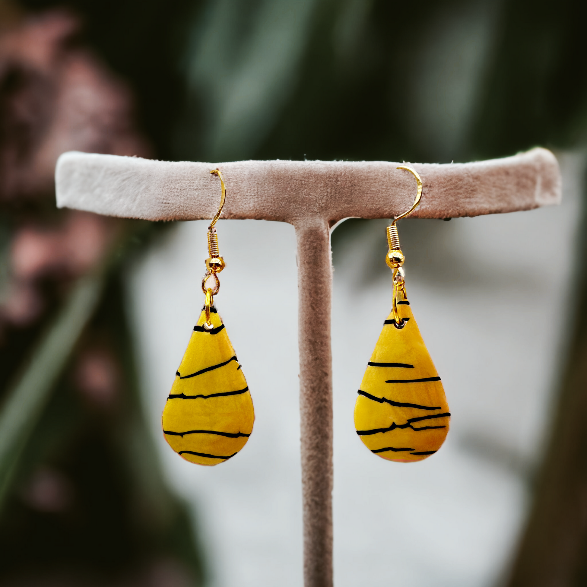 These Pretty Things Bijoux Tiger Collection Teardrop Small Hook Earrings