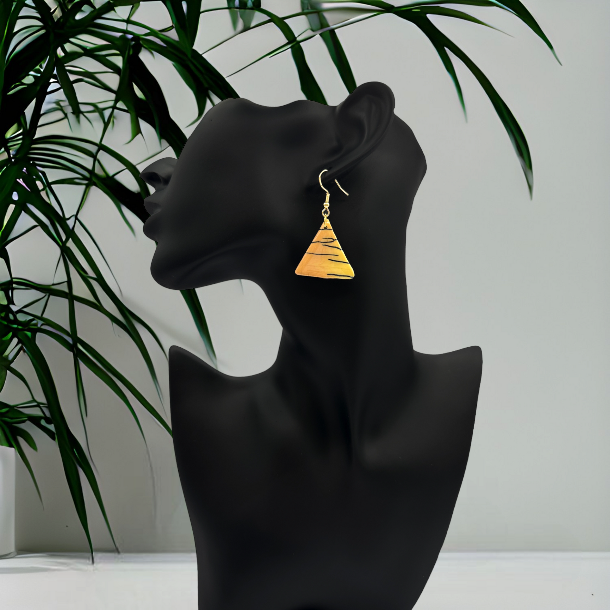 These Pretty Things Bijoux Tiger Collection Medium Triangle Hook Earrings