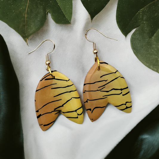 These Pretty Things Bijoux Tiger Collection Large Upside Down Tulip Hook Earrings