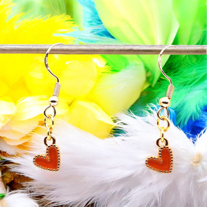 These Pretty Things Charmed Collection Orange Hearts Earrings