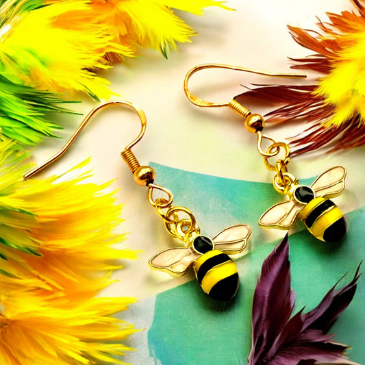 These Pretty Things Charmed Collection Medium Bee Hook Earrings